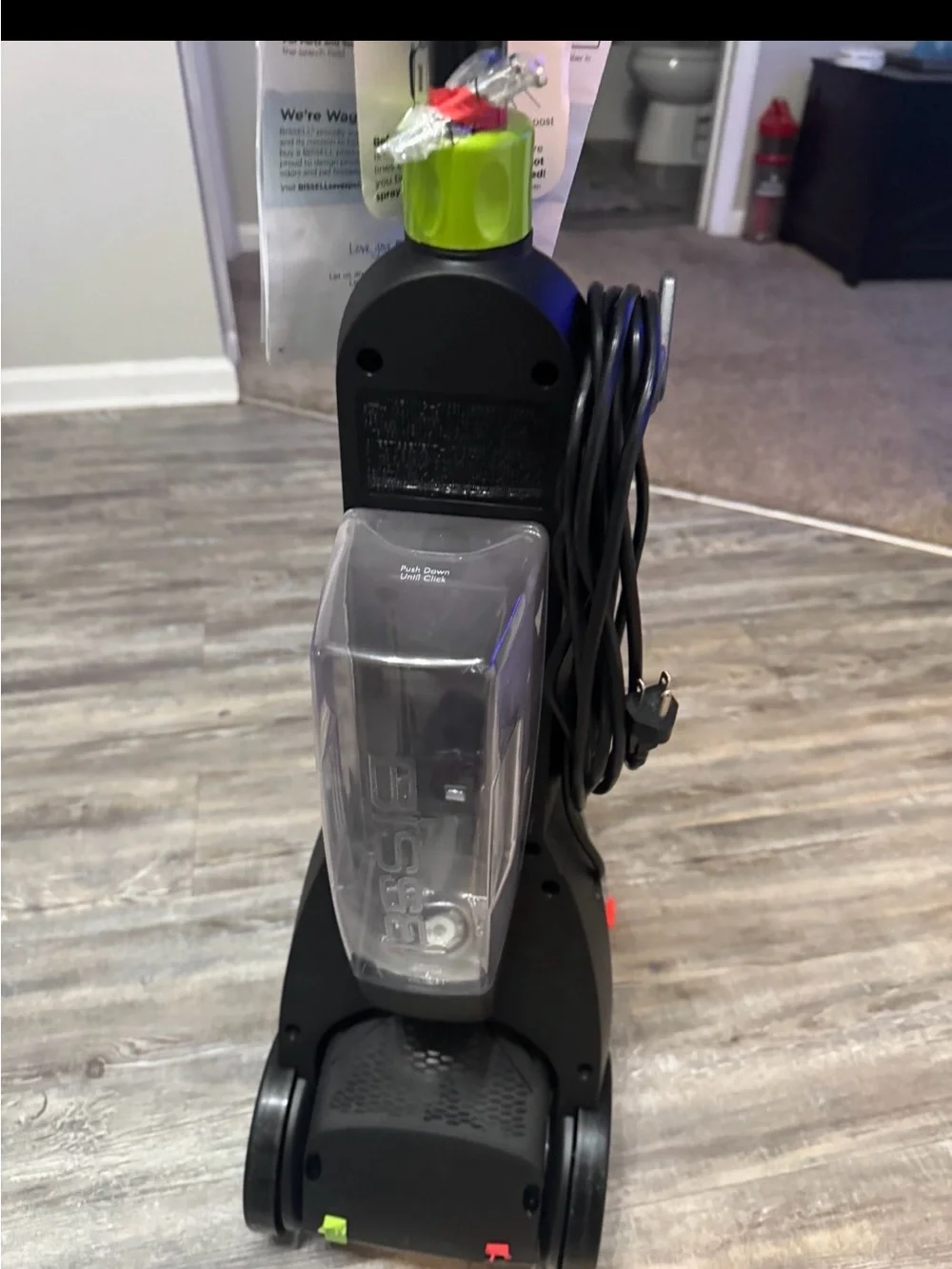 Compact Black and Lime Corded Handheld Cleaner